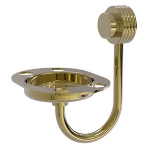 Allied Brass Venus Unlacquered Brass Tumbler and Toothbrush Holder - Grooved Accents