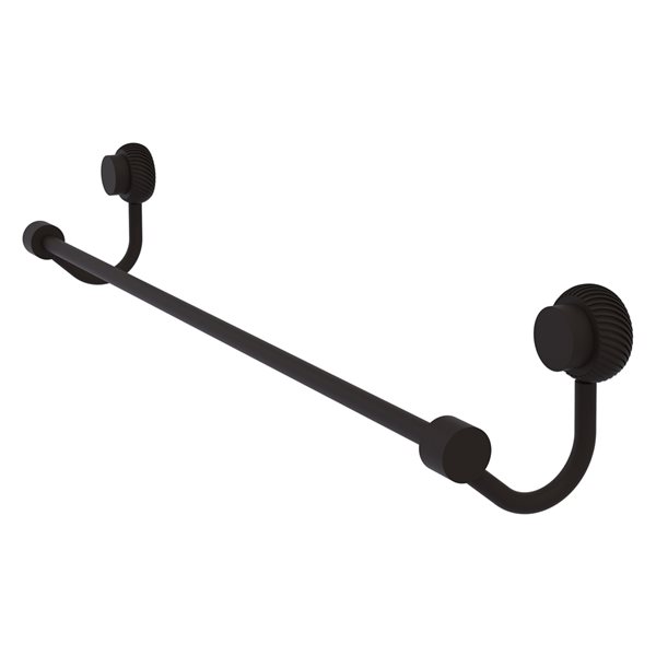 Allied Brass Venus 24-in Oil Rubbed Bronze Wall Mount Single Towel Bar - Twist Accents