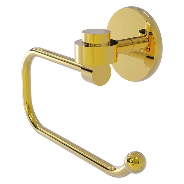 Allied Brass Satellite Orbit One Polished Brass Wall Mount Single Post Toilet Paper Holder