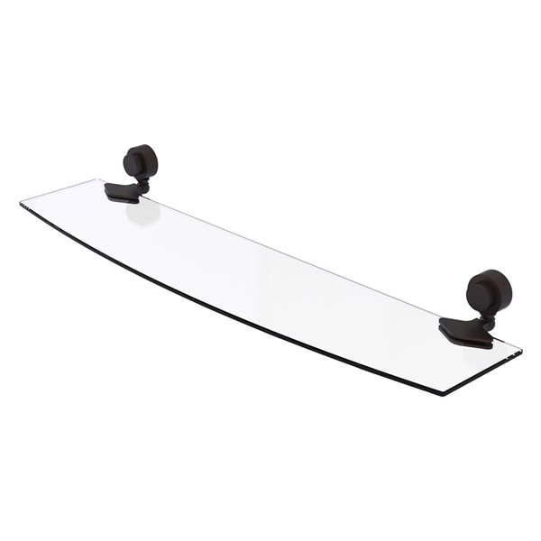 Allied Brass Venus 24-in Venetian Bronze 1-tier Glass Wall Mounted Bathroom Shelf