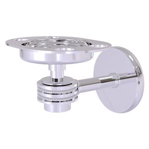 Allied Brass Satellite Orbit One Polished Chrome Brass Tumbler and Toothbrush Holder - Dotted Accents