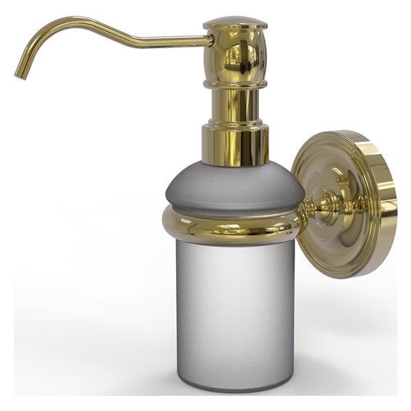 Allied Brass Prestige Regal Unlacquered Brass Soap and Lotion Dispenser