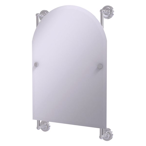 Allied Brass Prestige Regal 21-in Satin Chrome Arch Frameless Bathroom Mirror