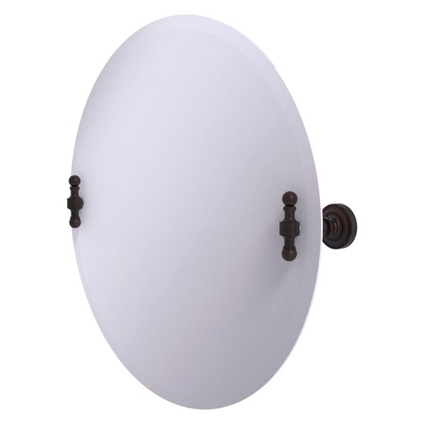 Allied Brass Retro Dot 22-in Venetian Bronze Round Frameless Bathroom Mirror