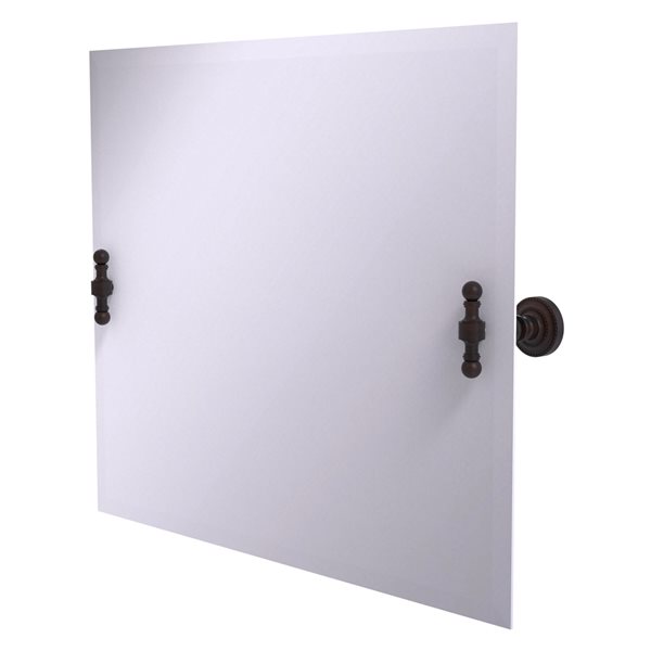 Allied Brass Retro Dot 21-in Venetian Bronze Rectangular Frameless Bathroom Mirror