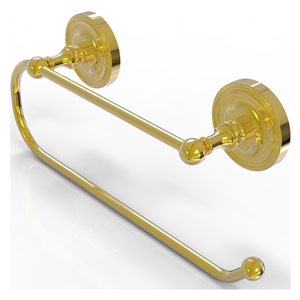 Allied Brass 15-in Metal Wall Mounted Paper Towel Holder in Polished Brass
