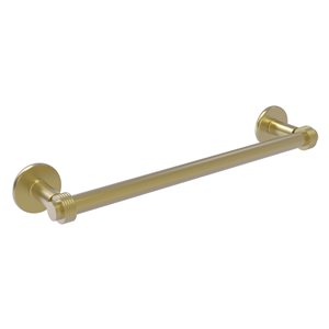 Allied Brass Continental 18-in Satin Brass Wall Mount Single Towel Bar with Grooved Detail