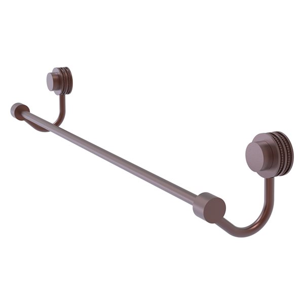 Allied Brass Venus 18-in Antique Copper Wall Mount Single Towel Bar with Dotted Accent