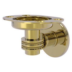 Allied Brass Satellite Orbit One Polished Brass Tumbler and Toothbrush  Holder - Dotted Accents