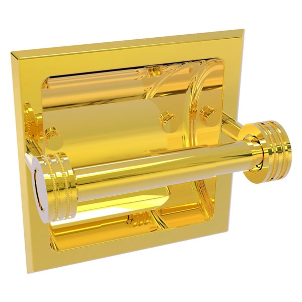 Allied Brass Continental Recessed Double Post Polished Brass Toilet   330890185 MainImage 001 L 