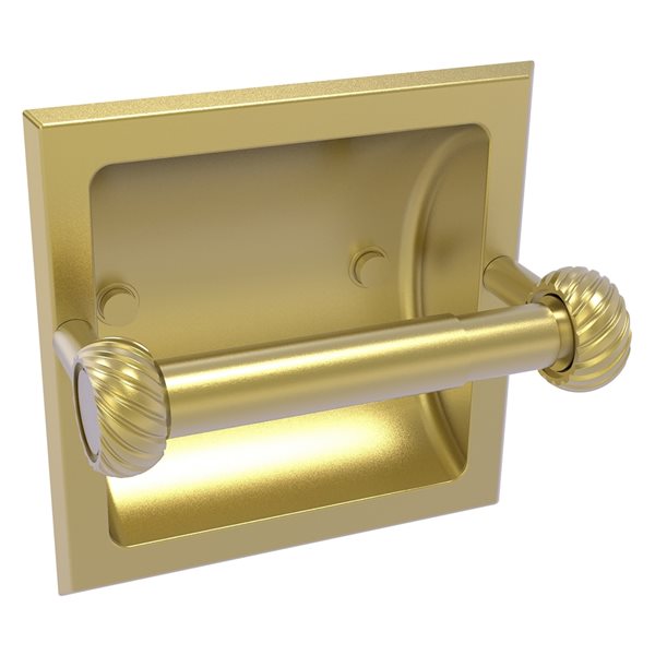 Allied Brass Continental Satin Brass Finish Recessed Double Post Toilet   330890214 MainImage 001 L 