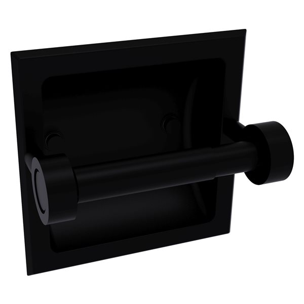 Allied Brass Continental Matte Black Brass Recessed Double Post Toilet   330890311 MainImage 001 L 