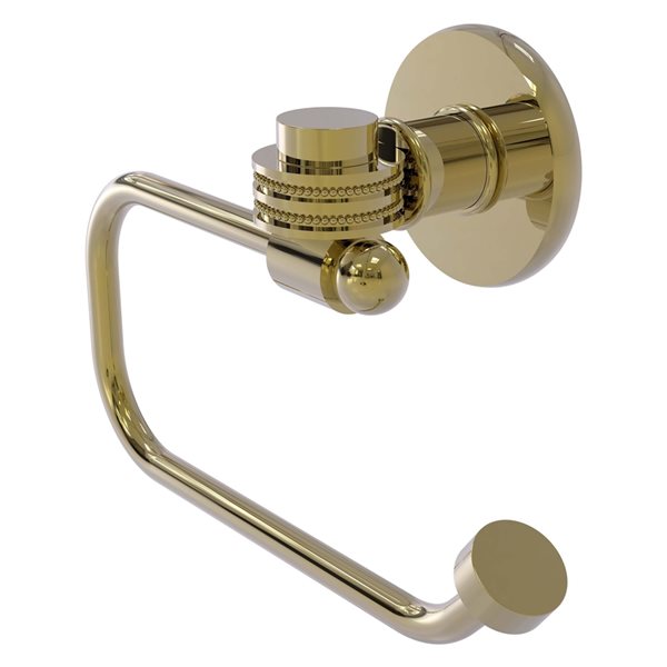Allied Brass Continental Unlacquered Brass Single Post Wall Mount Toilet Paper Holder