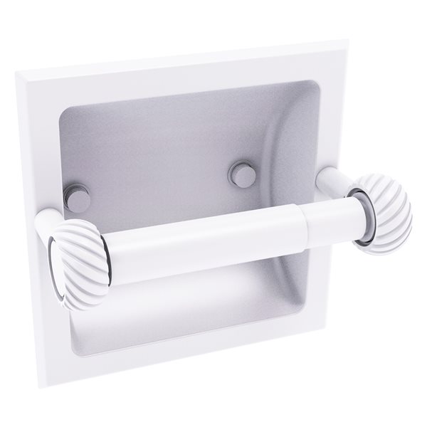 Allied Brass Continental Matte White Finish Brass Recessed Double Post   330890507 MainImage 001 L 