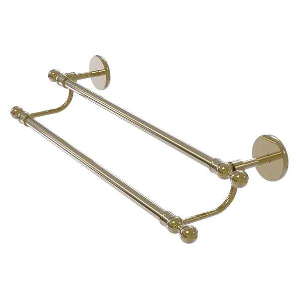 Allied Brass Skyline 24-in Unlacquered Brass Wall Mount Double Towel Bar