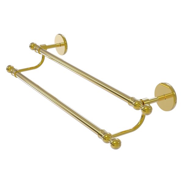 Allied Brass Skyline 24-in Polished Brass Wall Mount Double Towel Bar