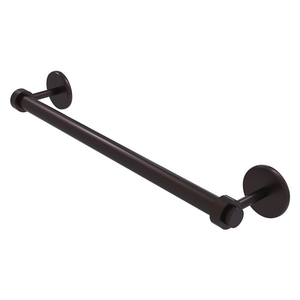Allied Brass Satellite Orbit Two 36-in Antique Bronze Wall Mount Single Towel Bar