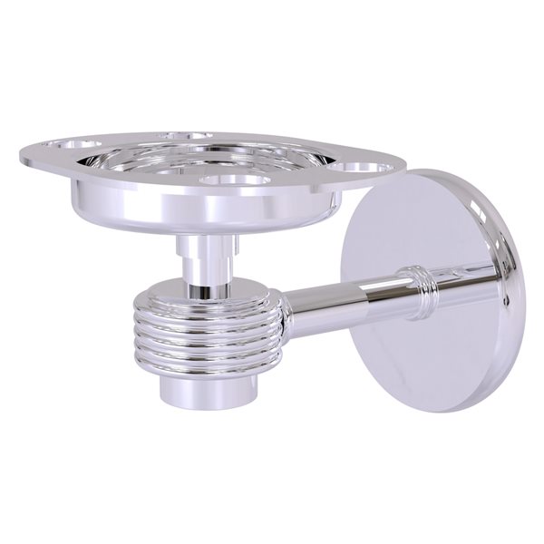 Allied Brass Satellite Orbit One Brass Polished Chrome Tumbler and Toothbrush Holder