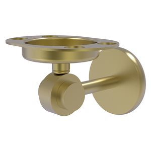 Allied Brass Satin Brass Satellite Orbit Two Tumbler and Toothbrush Holder