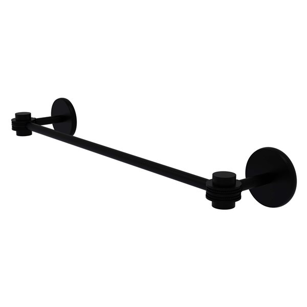 Allied Brass 24-in Satellite Orbit One Matte Black Wall Mount Single Towel Bar