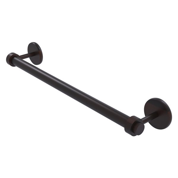 Allied Brass Satellite Orbit Two 18-in Venetian Bronze Wall Mount Single Towel Bar