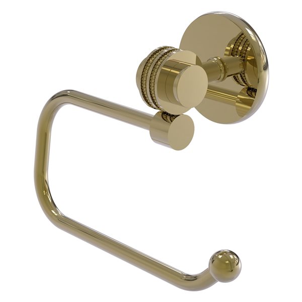 Allied Brass Satellite Orbit Two Unlacquered Brass Single Post Wall Mount Toilet Paper Holder