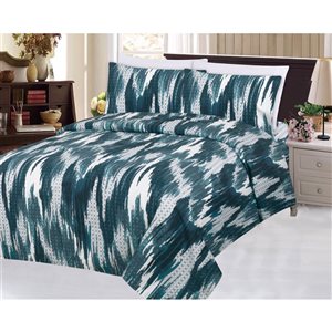 Marina Decoration Blue and White Queen Duvet Cover Set - 3-Piece