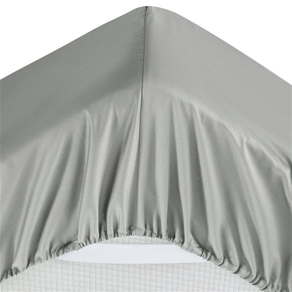 Draps Marina Decoration argent pour lit à une place en coton, 3 mcx