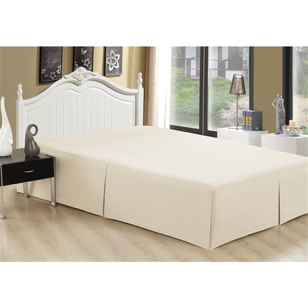 Marina Decoration Ivory Twin Bed Skirt, Ivory Twin Bed
