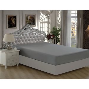 Marina Decoration Twin Grey Polyester Bed Sheet