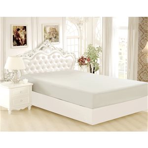 Marina Decoration Queen Silver Polyester Bed Sheet