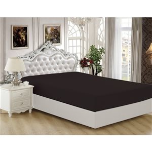 Marina Decoration Queen Black Polyester Bed Sheet