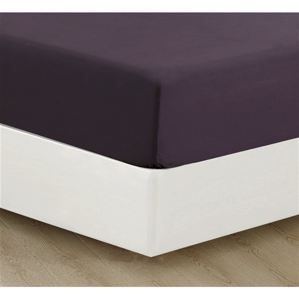 Marina Decoration Queen Eggplant Polyester Bed Sheet