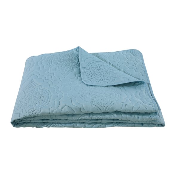 Marina Decoration Light Blue King Quilt Set - 3-Piece