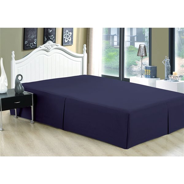 Marina Decoration Navy Blue King Bed, Navy King Size Bed Skirt