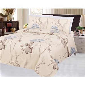 Marina Decoration Blue and Cream Full Duvet Cover Set - 3-Piece