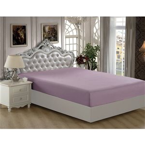 Marina Decoration Queen Purple Polyester Bed Sheet