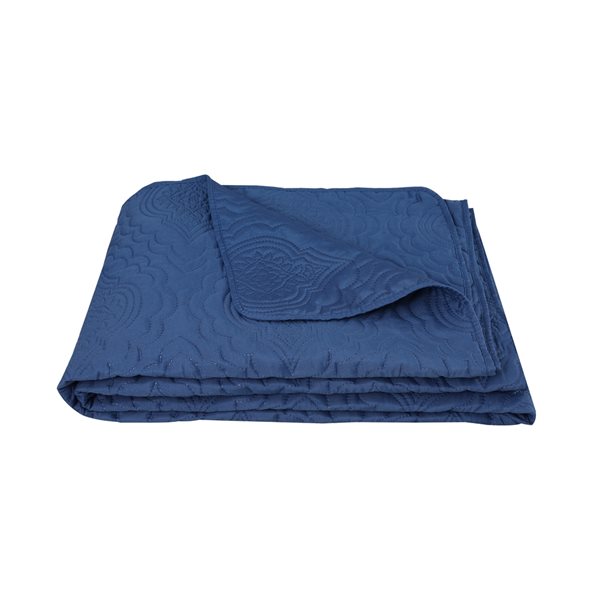 Marina Decoration Navy Blue Twin Quilt Set - 2-Piece