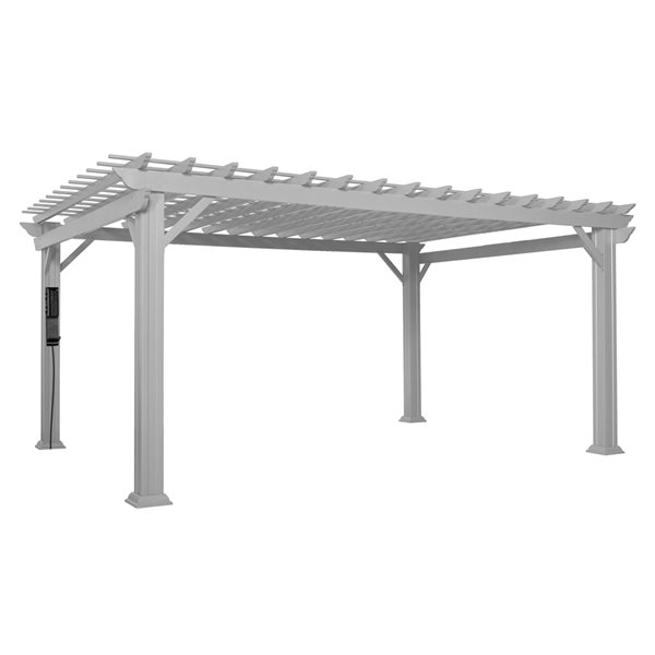 Backyard Discovery Hawthorne 16-ft x 12-ft White Metal Freestanding Pergola