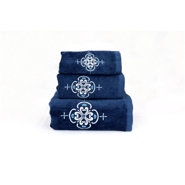 Navy blue deals bathroom towels