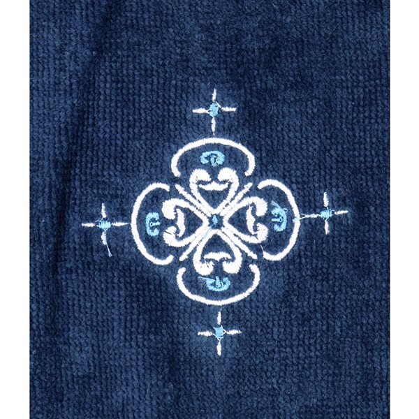 Marina Decoration Blue Cotton Bathroom Towel - Set of 3