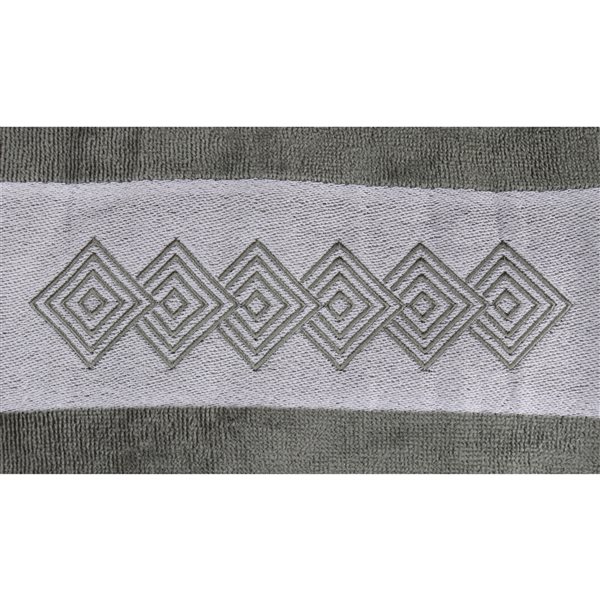 Marina Decoration Grey Cotton Bathroom Towel - Set of 3