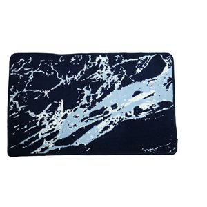 Nova Home Collection 31-in x 20-in Polyester Bath Mat in Navy Blue