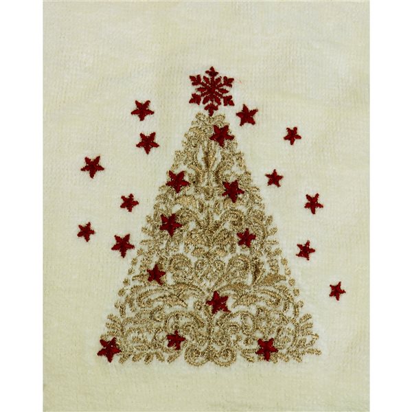 Marina Decoration Gold Cotton Christmas Bathroom Towel - Set of 3