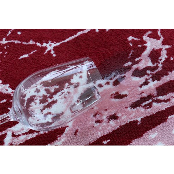 Nova Home Collection 31-in x 20-in Polyester Bath Mat Set in Burgundy - Pack of 2