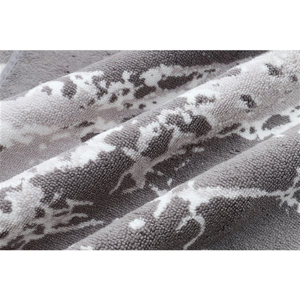 Nova Home Collection 31-in x 20-in Polyester Bath Mat Set in Grey - Pack of 2