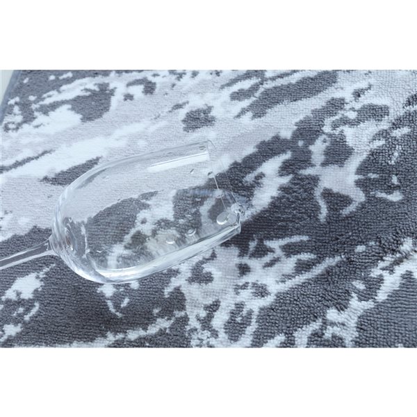 Nova Home Collection 31-in x 20-in Polyester Bath Mat Set in Grey - Pack of 2