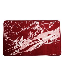 Nova Home Collection 31-in x 20-in Polyester Bath Mat in Burgundy