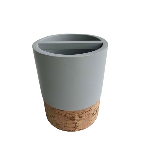 Marina Decoration Grey/Taupe Plastic Bath Accessory Set - 4-Piece