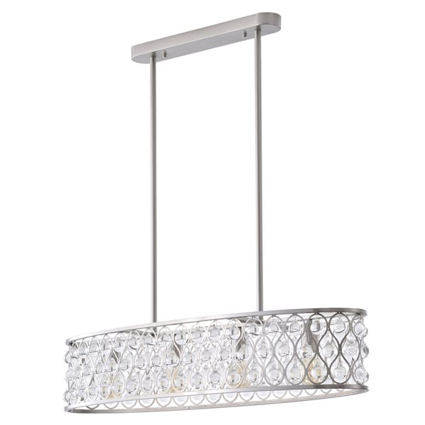 Design Living 4-light Stain Nickel Modern/contemporary Crystal Chandelier